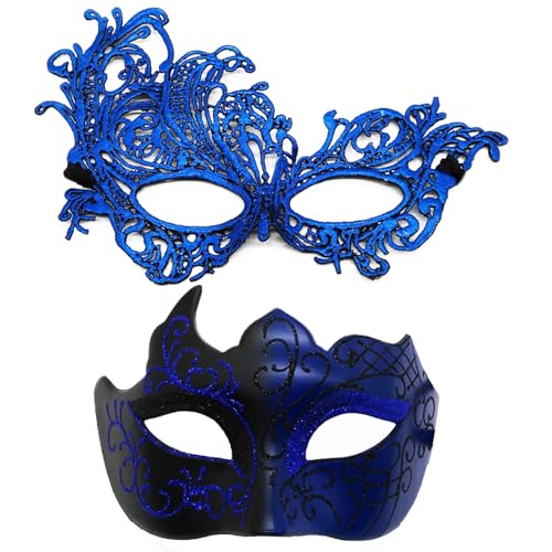Limtula Paar Maskerade Venezianer Party Halloween Kostüm Karneval für Paare Damen Herren Halbgesicht Karneval Limtula Paar Maskerade Venezianer Party Halloween Kostüm Karneval für Paare Damen Herren Halbgesicht Karneval von Limtula