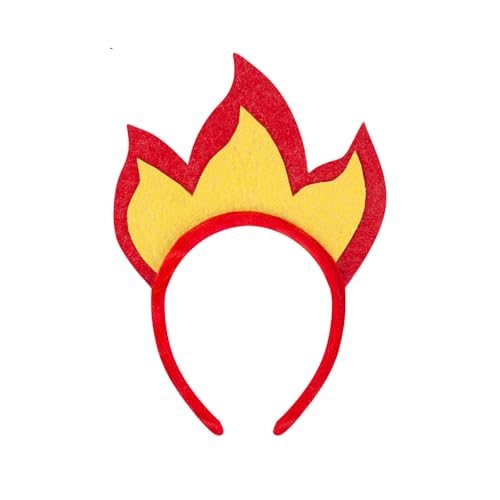 Limtula Realistische Flammenform, Haarband, Tüllrock für Halloween, Konzerte, Partys, Rollenspiele und Festivals, Veranstaltungen, Verkleidungszubehör, Halloween-Party-Kopfbedeckung von Limtula