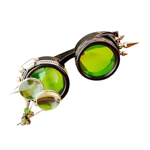 Limtula Retro Brille Steampunks Brille mit Nieten Halloween Brille Steampunks Brille Dekorative Brille für Mottopartys Limtula Retro Brille Steampunks Brille mit Nieten Halloween Brille Steampunks Brille Dekorative Brille für Mottopartys von Limtula