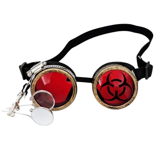 Limtula Retro viktorianische Steampunks Brille Halloween Brille Punk Steampunks Brille für Cosplay Enthusiasten von Limtula