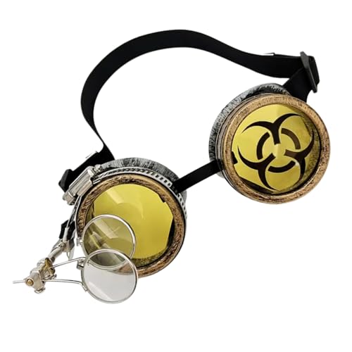 Limtula Retro viktorianische Steampunks Brille Halloween Brille Punk Steampunks Brille für Cosplay Enthusiasten von Limtula