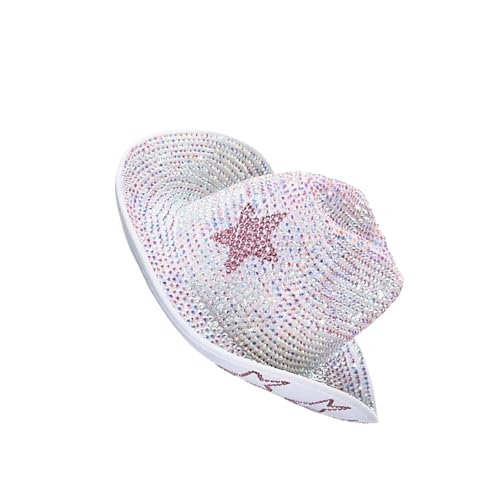 Limtula Shimmering Rhinestones Studded Hat For Adult Teens Carnivals Party Hat With Star Pattern For Formal Event Stage Show von Limtula