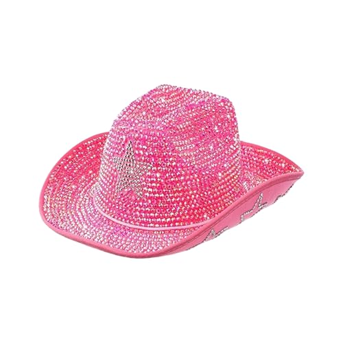 Limtula Shimmering Rhinestones Studded Hat For Adult Teens Carnivals Party Hat With Star Pattern For Formal Event Stage Show von Limtula