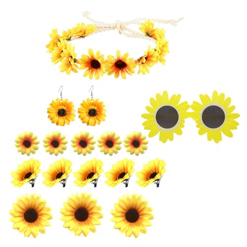 Limtula Stoff Sonnenblume Stirnband Und Haarclip Ohrringe Kostüm Set Ideal Für Tägliche Verschleiß Und Themenfeiern Festival Treffen Limtula Stoff Sonnenblume Stirnband Und Haarclip Ohrringe Kostüm Set Ideal Für Tägliche Verschleiß Und Themenfeiern Festival Treffen von Limtula