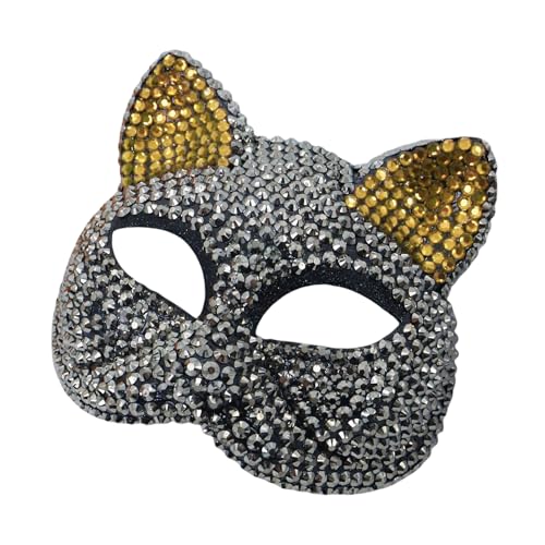 Limtula Strass-Maskerade, Halloween-Party, Katzengesicht, Halbgesicht, für Damen und Herren, Cosplay Limtula Strass-Maskerade, Halloween-Party, Katzengesicht, Halbgesicht, für Damen und Herren, Cosplay von Limtula