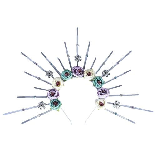 Limtula Sunbursts Haarzubehör Mit Rosenblume Verstellbare Größe Stirnband Cosplay Kostüm Kopfstück Accessoire Für Partykleidung Limtula Sunbursts Haarzubehör Mit Rosenblume Verstellbare Größe Stirnband Cosplay Kostüm Kopfstück Accessoire Für Partykleidung von Limtula