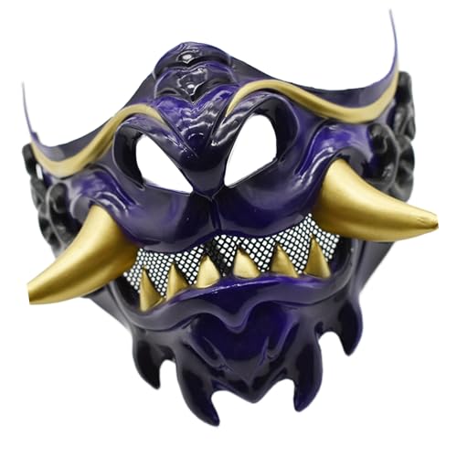 Limtula Teufel Samurais Maskerade Party Halloween Kostüm Japanisches halbes Gesicht für Party Karneval Limtula Teufel Samurais Maskerade Party Halloween Kostüm Japanisches halbes Gesicht für Party Karneval von Limtula