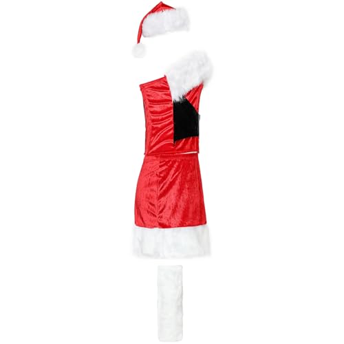 Limtula Weihnachten Santa Dress Up Outfits Weihnachten Santa Kostüm Accessoires Für Frauen Mädchen Weihnachten Geburtstag Hochzeit Halloween von Limtula
