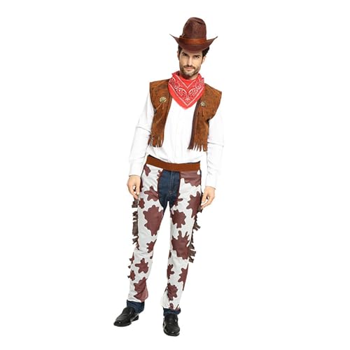 Limtula Western Cow Boy/Cowgirl Kostüm Kurzrockhose Bandana Weste Halloween Kostümzubehör Western Outfits von Limtula