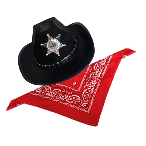 Limtula Western-Outfits, Kuhhhut, Bandana, Westernkuh, Jungen, Kostüm, Zubehör für Halloween, Party, Verkleidung, Rollenspiel, 2 Stück Limtula Western-Outfits, Kuhhhut, Bandana, Westernkuh, Jungen, Kostüm, Zubehör für Halloween, Party, Verkleidung, Rollenspiel, 2 Stück von Limtula