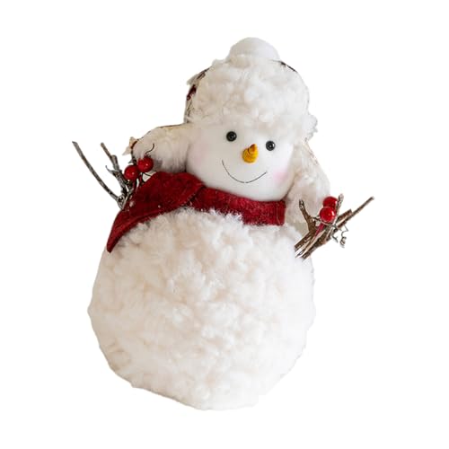 Limtula Winter Snowman Stoffed Figur Plüschpuppen Mit Schal Und Plüschhut Cartoon Plüsch Spielzeug Weihnachten Home Desktop Dekoration von Limtula