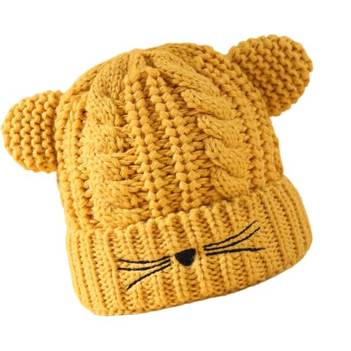 Limtula Winterkappen Kätzchen Ohren Gestrickt Für Halloween Cosplay Foto Requisiten Strickhut Für Jungen Und Mädchen Cartoon Ohr von Limtula