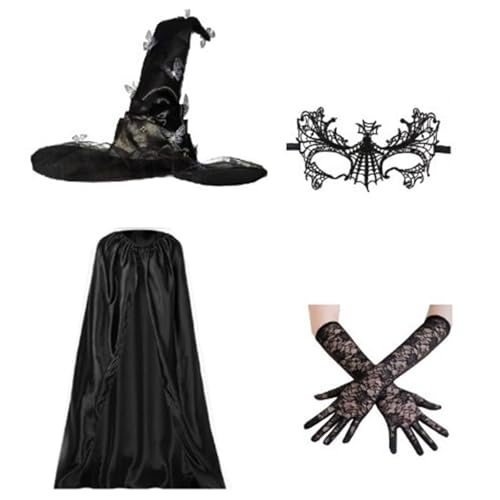 Limtula Witch Cape Halloween Cosplay Kostüm Set Einschließlich Witch Eyemask Handschuhe Halloween Witch Kostüm Für Mädchen Cosplay Limtula Witch Cape Halloween Cosplay Kostüm Set Einschließlich Witch Eyemask Handschuhe Halloween Witch Kostüm Für Mädchen Cosplay von Limtula