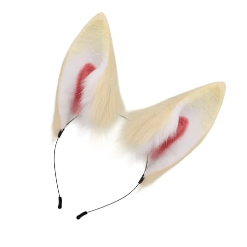Limtula Wolf-Füchs-Kostüm-Zubehör, Plüsch-Ohr-Haarband, Schwanz, Halloween-Kostüm-Zubehör-Set für Kinder, Mädchen, Halloween, Cosplay von Limtula