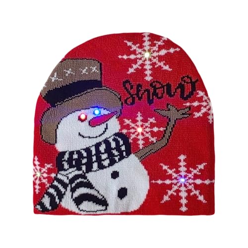 Schneemänner Cartoon Gestrickt Bunte Lustige Leuchten Weihnachtshüte Für Ureingriffen Und Winterkomfort Schneemänner Cartoon Gestrickt Bunte Lustige Leuchten Weihnachtshüte Für Ureingriffen Und Winterkomfort von Limtula