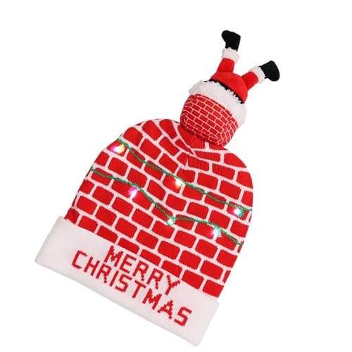Schneemänner Cartoon Gestrickt Bunte Lustige Leuchten Weihnachtshüte Neujahrsurlaub Dekoration Schneemänner Cartoon Gestrickt Bunte Lustige Leuchten Weihnachtshüte Neujahrsurlaub Dekoration von Limtula