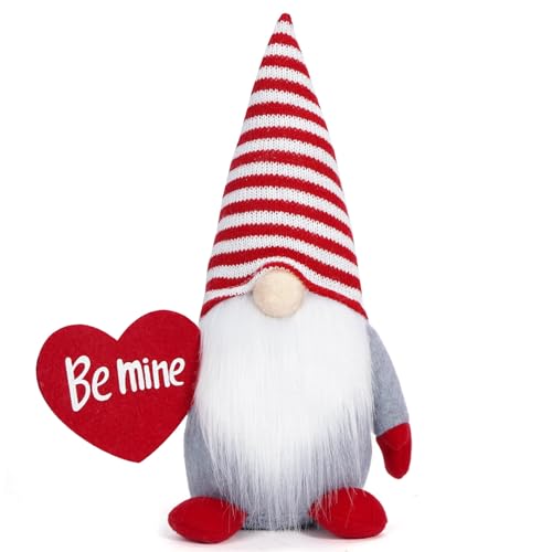 Valentines Gestreifte Plüschpuppen Mit Herz Liebe Home Ornament Tomtes Tabletop Figuren Geschenk Hochzeiten Dekore von Limtula