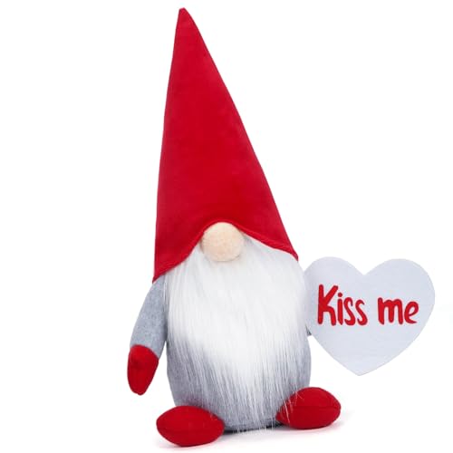 Valentines Gestreifte Plüschpuppen Mit Herz Liebe Home Ornament Tomtes Tabletop Figuren Geschenk Hochzeiten Dekore von Limtula