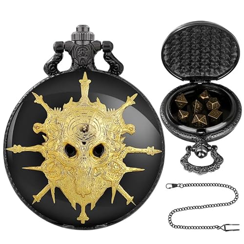 Vintage Small Dices Set Metal Polyedral Würfel Mit Vintage Watch Shells Hülle Tragbares Tischbrettspiel Digitales Ziehen von Limtula