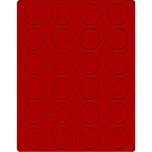 Velourseinlage rot 2160E (Ø41 mm) von Lindner Falzlos GmbH
