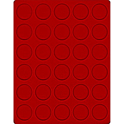 Velourseinlage rot 2161E (Ø37 mm) von Lindner Falzlos GmbH