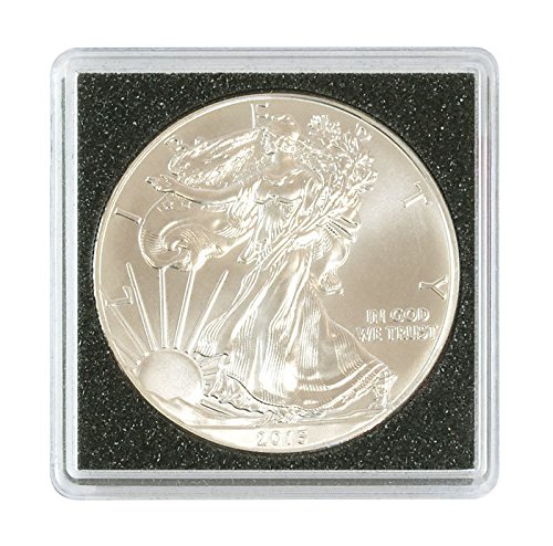 Münzkapseln CARRÉE 37 mm (4 Stück) [Lindner 2240037] Außenformat: 50 x 50 mm, Innen-Durchmesser: 37 mm von Lindner Original
