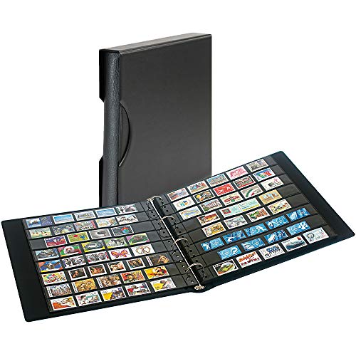 LINDNER Set: Briefmarkenalbum SRS mit 20 schwarzen Einsteckblättern und Schutzkassette von Lindner
