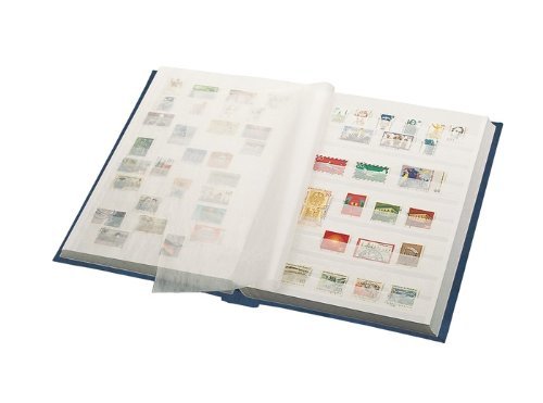 Lindner 1162S Einsteckbuch - Einsteckbücher mit 60 weissen Kartonseiten mit 10 Pergaminstreifen - Einband wattiert - Weinrot / Rot von LINDNER Das Original