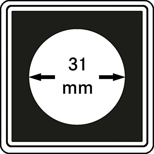 Lindner 2240031 Münzkapseln CARRÉE 31 mm, 4er Pack von LINDNER Das Original