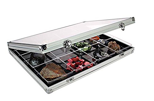 Lindner 4890-12 ALU Sammelvitrine mit 12 Fächern 87 x 90 mm von LINDNER Das Original