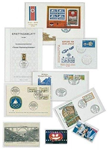 Lindner Das Original 50 Stück Schutzhüllen alle Größen zur Wahl (887LP: 230 x 118 mm Oben) von Lindner