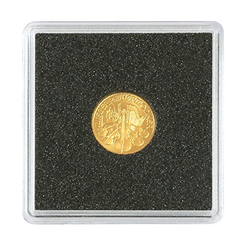 Lindner Münzkapseln CARRÉE 15 mm (4 Stück) 2240015, Außenformat: 50 x 50 mm - Innen-Durchmesser: 15 mm von Lindner