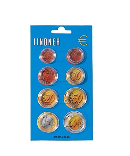 Lindner Münzkapseln für Euro-Münzen zur Auswahl (10x EUR Kursmünzensatz) von Lindner