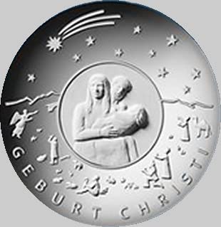 Lindner Münzkapseln für Euro-Münzen zur Auswahl (25 EUR, Weihnachten – Geburt Christi - 1 Kapsel) von Lindner