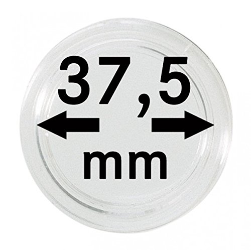 Lindner Münzkapseln für Münzen Ø 14-50 mm per 1, 5, 10 Stück zur Wahl. (37,5 mm - 5 Stück) von Lindner