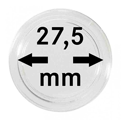 Lindner Münzkapseln für Münzen Ø 14 - 50 mm. Zur Wahl per 1, 5, 10, 100 Stück (27,5 mm - per 10) von Lindner