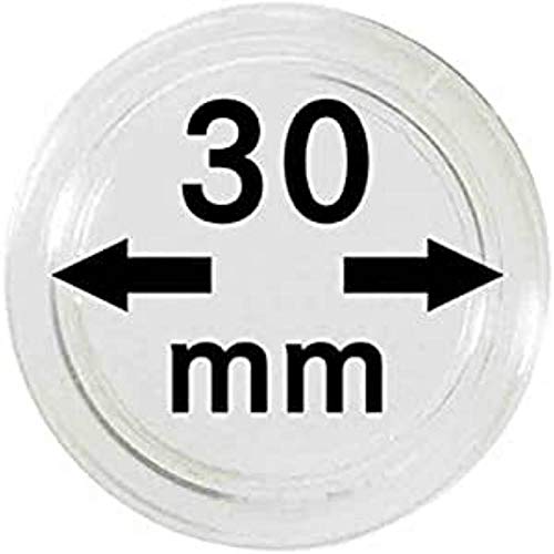 Lindner Münzkapseln für Münzen Ø 14 - 50 mm. Zur Wahl per 1, 5, 10, 100 Stück (30 mm - per 10) von Lindner