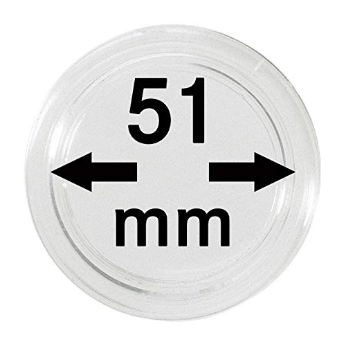 Lindner Münzkapseln für Münzen Ø 14 - 50 mm. Zur Wahl per 1, 5, 10, 100 Stück (51 mm - per 10) von Lindner