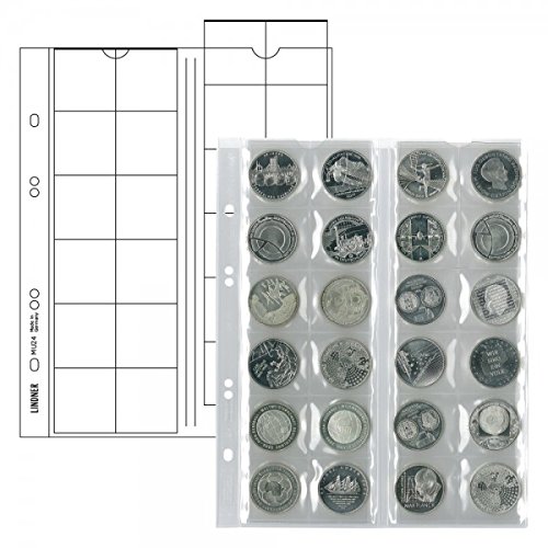 Lindner Multi Collect 2 x Münzhüllen - Ergänzungsblätter Nr. MU24 Ideal für 10 DM, 10 Euro, 20 Euro, 25 Euro, krügerrand usw. für Münzen bis 34 mm + Schwarze Zwischenblätter Lindner Multi Collect 2 x Münzhüllen - Ergänzungsblätter Nr. MU24 Ideal für 10 DM, 10 Euro, 20 Euro, 25 Euro, krügerrand usw. für Münzen bis 34 mm + Schwarze Zwischenblätter von Lindner