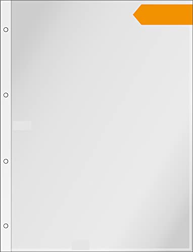 Lindner Pergamin-Prospekt-/ Sichtthüllen A5 - A4, 25er, 50er, 100er Pack zur Wahl (A4, Oben offen - 50er Pack (719H)) von Lindner