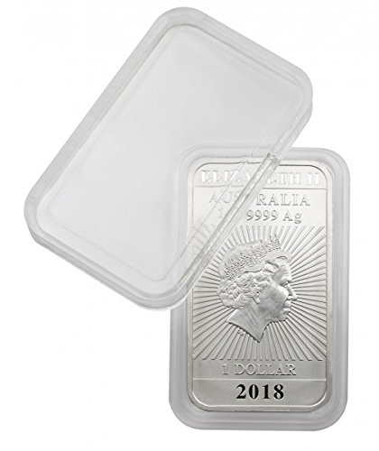 Lindner Rechteckige Münzkapseln Innenmaße 27 x 47 mm, z.B. für 1 Oz. Australien Silber-Münzbarren, 1, 5 oder 10 Stück (10 Stück) von Lindner