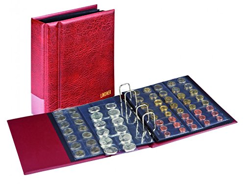 LINDNER Das Original Münzalbum Multi Collect, bestückt mit 10 Münzenblättern-weinrot von LINDNER Das Original