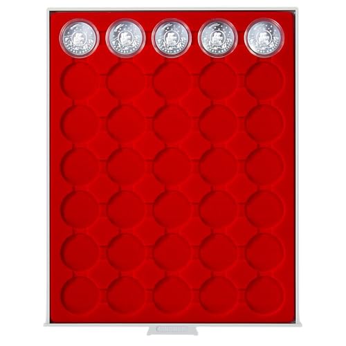 Münzbox STANDARD mit 35 runden Vertiefungen für Münzkapseln mit Außen-Ø36 mm, z.B. für dt. 25EUR-Sammlermünzen (Tellermünzen) in LINDNER Münzkapseln, dt. 10EUR-Sammlermünzen mit Polymerring in LINDNER Münzkapseln Münzbox STANDARD mit 35 runden Vertiefungen für Münzkapseln mit Außen-Ø36 mm, z.B. für dt. 25EUR-Sammlermünzen (Tellermünzen) in LINDNER Münzkapseln, dt. 10EUR-Sammlermünzen mit Polymerring in LINDNER Münzkapseln von LINDNER Das Original