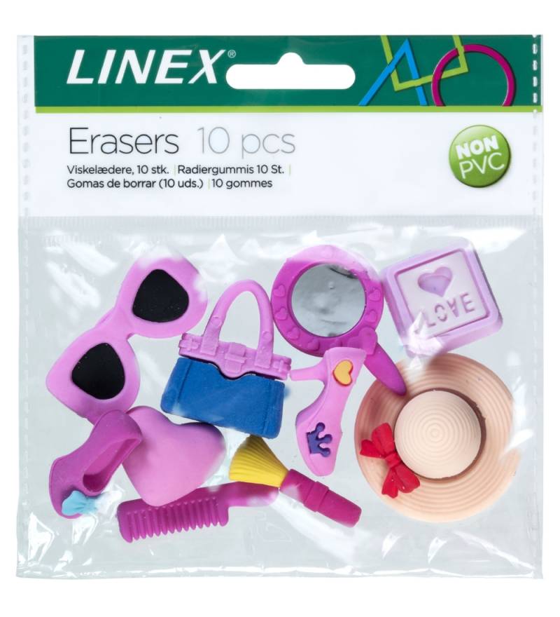Linex Radiergummi - 10 st. - Rosa - Linex - One Size - Radiergummis Linex Radiergummi - 10 st. - Rosa - Linex - One Size - Radiergummis von Linex