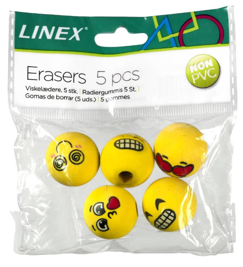 Linex Radiergummi - 5 st. - Emojis - Linex - One Size - Radiergummis Linex Radiergummi - 5 st. - Emojis - Linex - One Size - Radiergummis von Linex