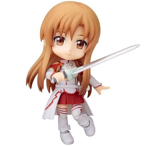 Linfemy Asuna Anime Figur Yuuki Asuna Actionfigure Anime Mädchen Modell Austauschbare PVC Skulptur 10cm Desktop Auto Dekoration Ornamente von Linfemy