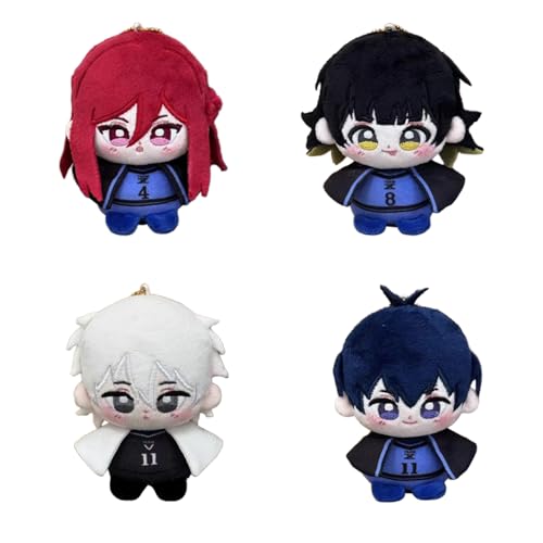 Linfemy Isagi Yoichi Plüschfigur, Anime-Kissen, 12 cm, Schlüsselanhänger, Schlüsselanhänger, weiche PP-Baumwolle, Überwurfkissen, Rucksack, Anhänger, Weihnachten, Studenten, Geschenke, 4 Stück Linfemy Isagi Yoichi Plüschfigur, Anime-Kissen, 12 cm, Schlüsselanhänger, Schlüsselanhänger, weiche PP-Baumwolle, Überwurfkissen, Rucksack, Anhänger, Weihnachten, Studenten, Geschenke, 4 Stück von Linfemy