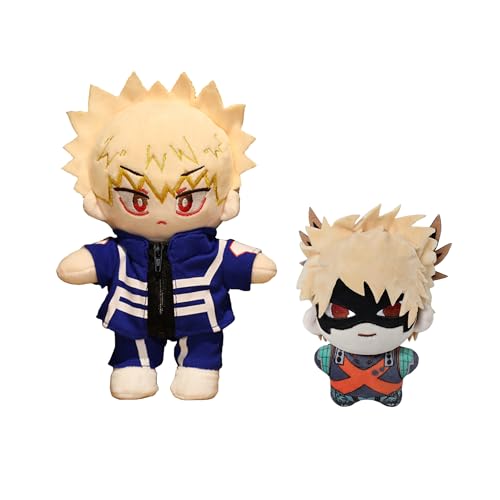 Linfemy MHA Bakugou Katsuki Plüschfigur Anime Plüsch Schlüsselanhänger MHA Ornamente 10 cm Weihnachten Weiche PP Baumwolle Kissen Tasche Anhänger Fans Geschenke von Linfemy