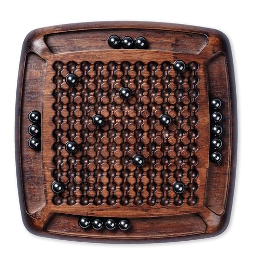 Lingle 21,5 cm Holz-Magnet-Schachspiel, Magnetisches Schachbrett für Kinder und Erwachsene, Magnetspiel mit 24 Metall-Magnetkugeln, Magnetisches Steinspiel für den Familienspielabend. (Dark) Lingle 21,5 cm Holz-Magnet-Schachspiel, Magnetisches Schachbrett für Kinder und Erwachsene, Magnetspiel mit 24 Metall-Magnetkugeln, Magnetisches Steinspiel für den Familienspielabend. (Dark) von Lingle