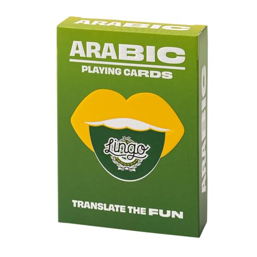 Arabische Lingo Spielkarten | Reise-Lernkarten | Arabisches Vokabular auf lustige und einfache Weise lernen | 52 wichtige Übersetzungen von Lingo